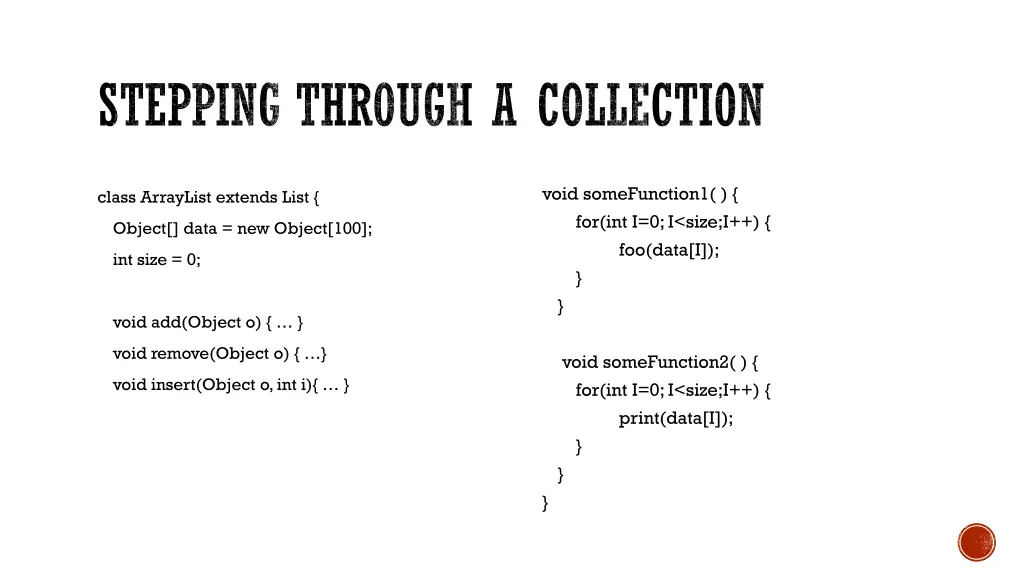 stepping through a collection 1