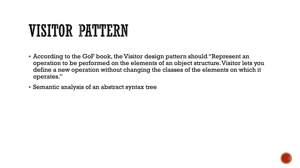 visitor pattern