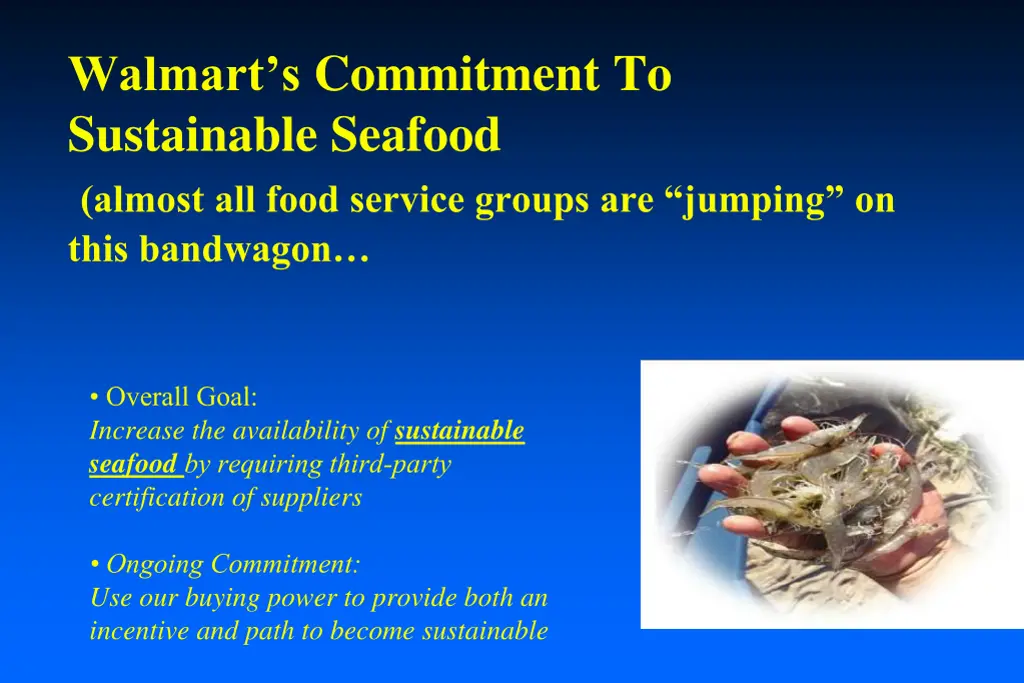 walmart s commitment to sustainable seafood