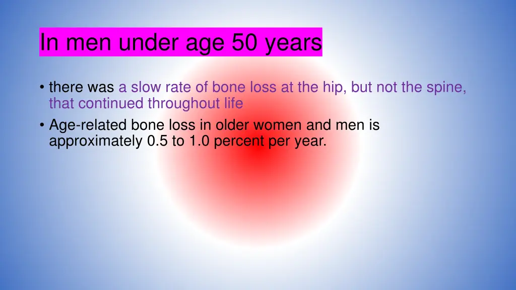 in men under age 50 years