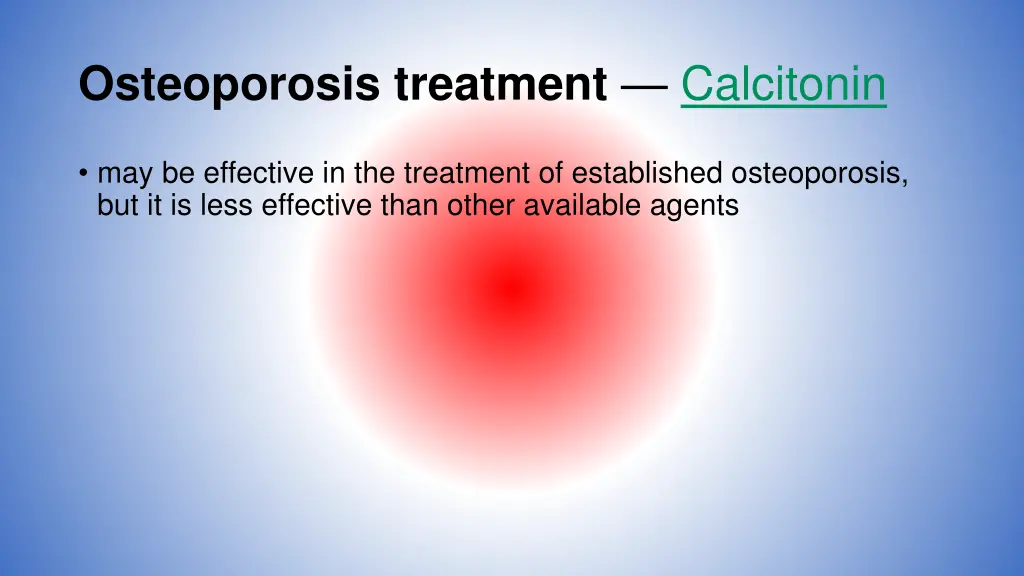 osteoporosis treatment calcitonin