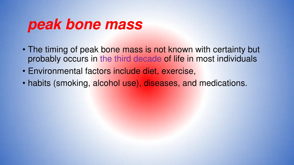 peak bone mass