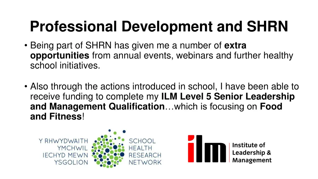 professional development and shrn