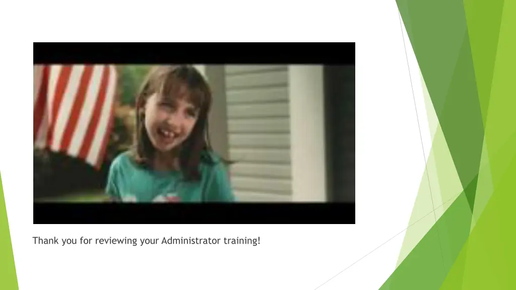 thank you for reviewing your administrator