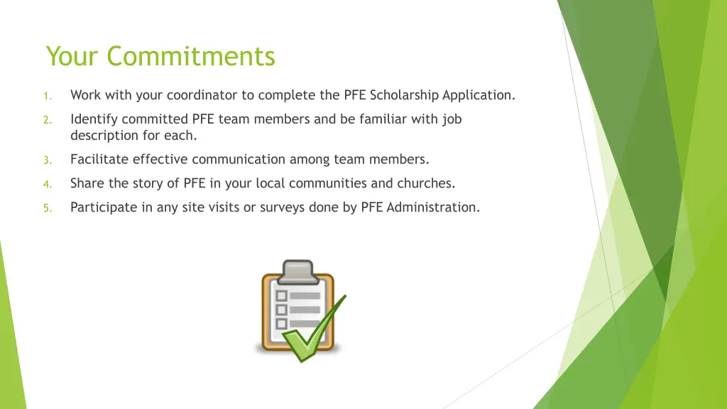 your commitments
