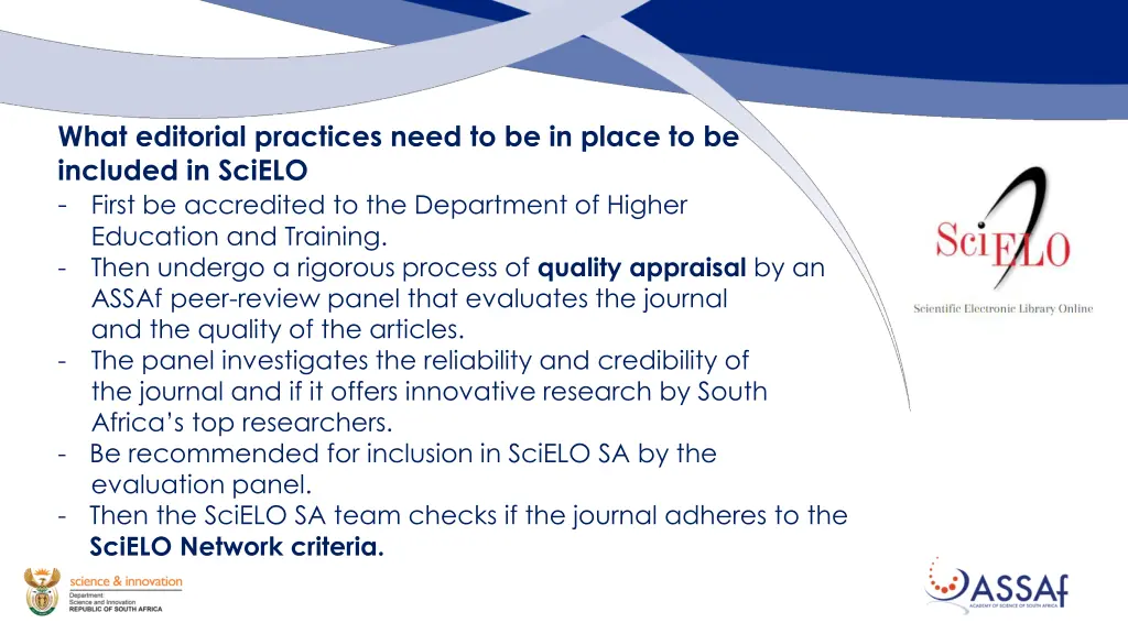 what editorial practices need to be in place