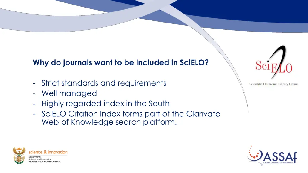 why do journals want to be included in scielo