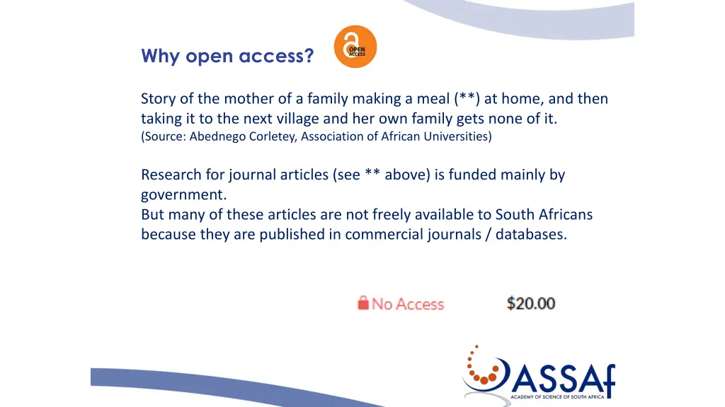 why open access