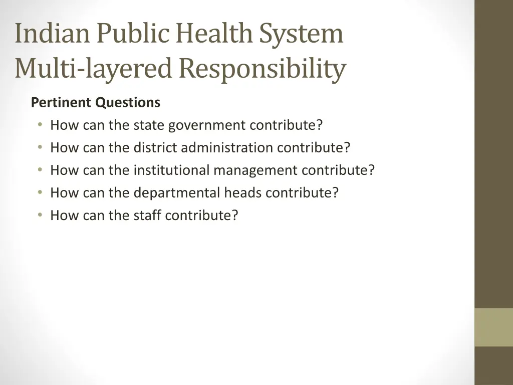 indian public health system multi layered