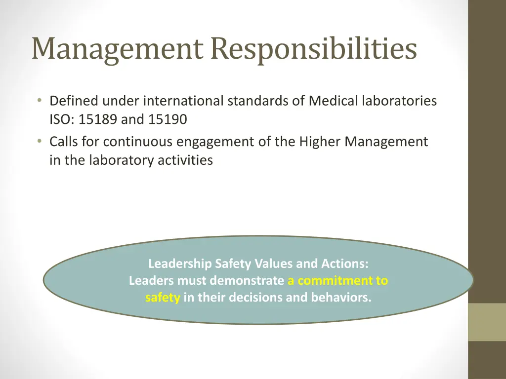 management responsibilities