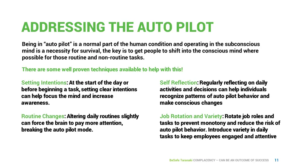 addressing the auto pilot