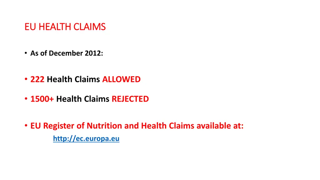 eu health claims eu health claims