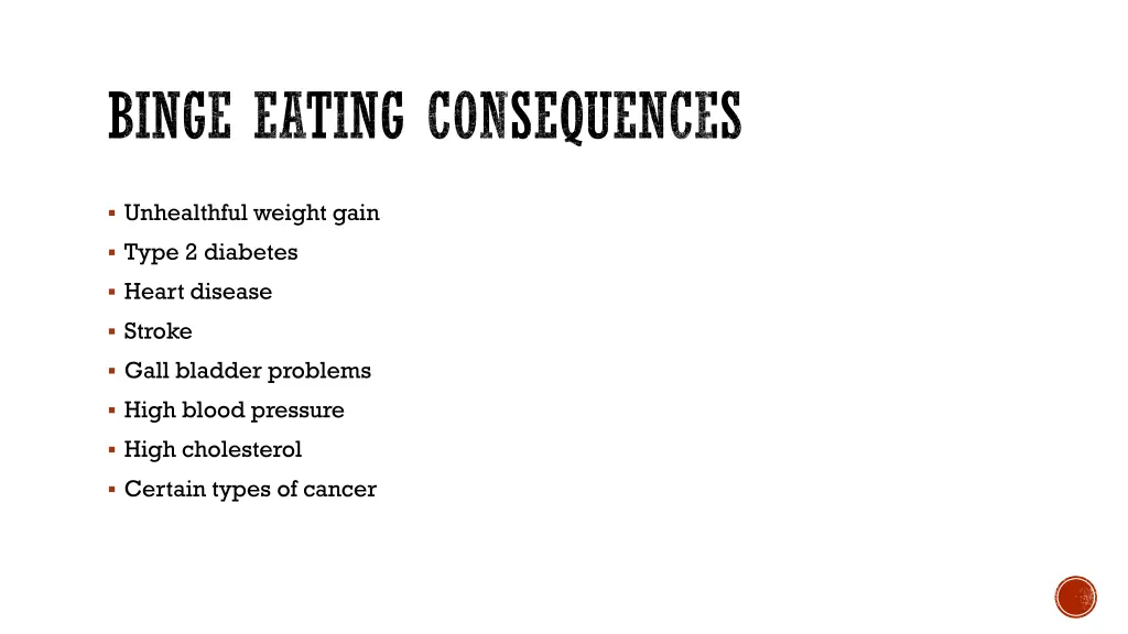 binge eating consequences