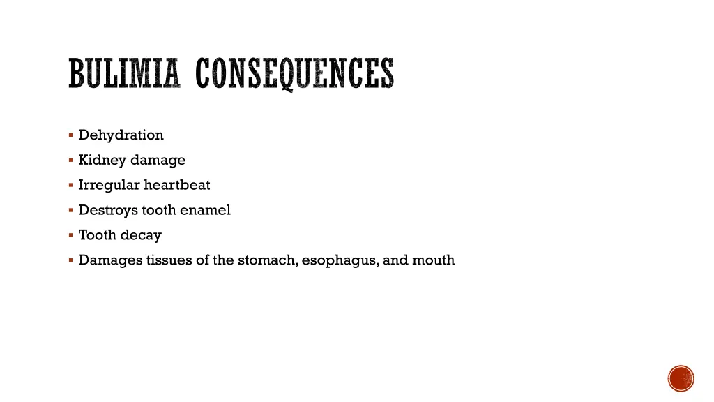 bulimia consequences