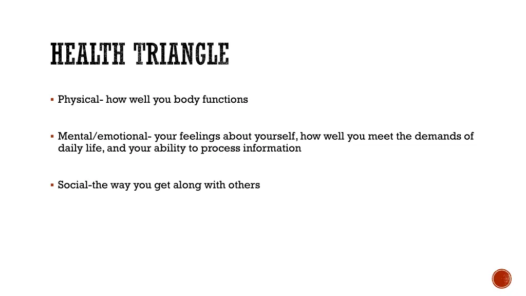 health triangle