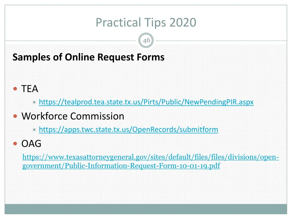 practical tips 2020 2
