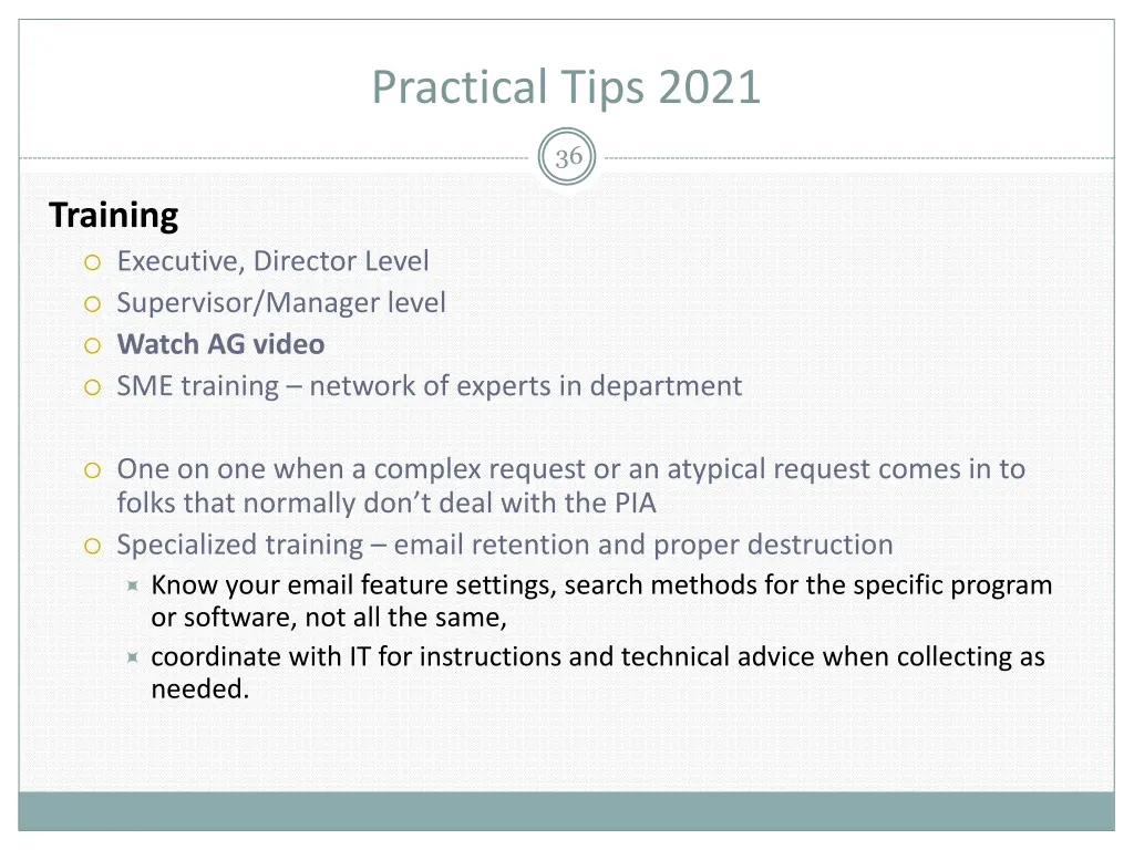 practical tips 2021 2