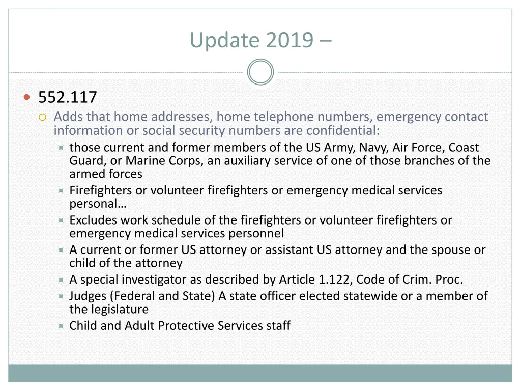 update 2019 19