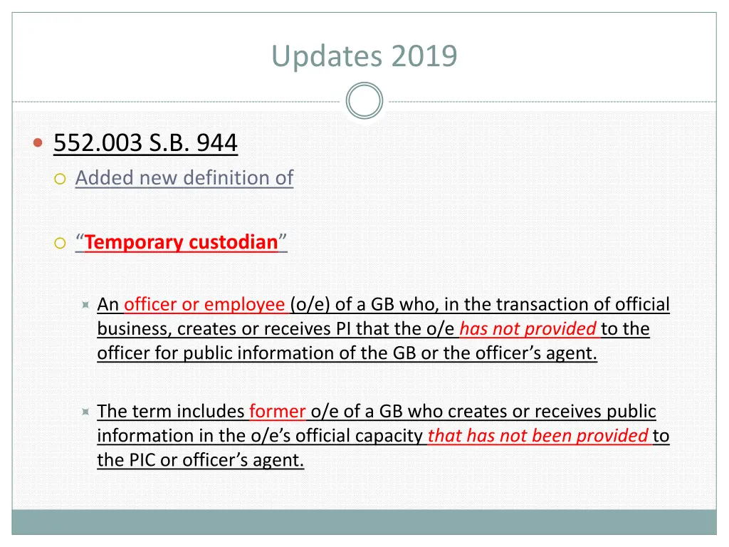 updates 2019 1