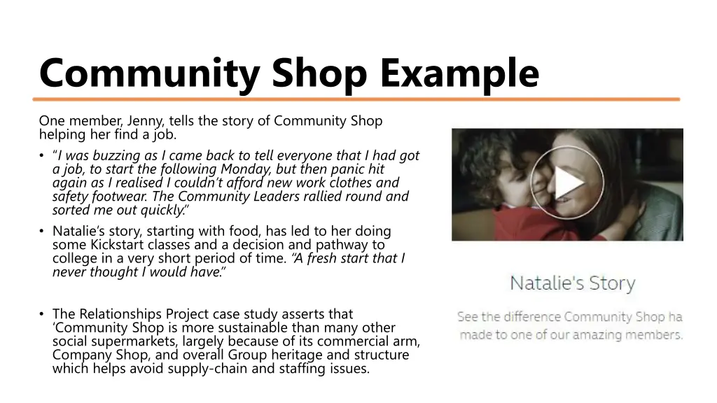 community shop example