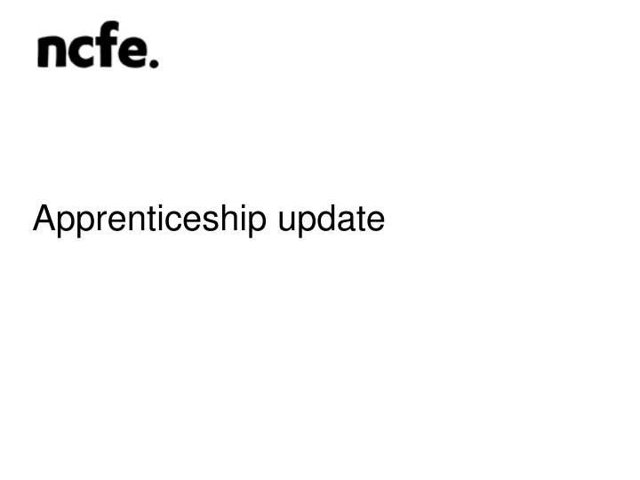 apprenticeship update