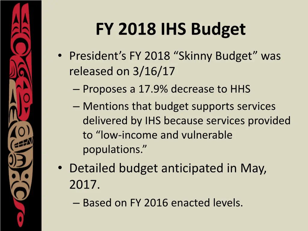 fy 2018 ihs budget