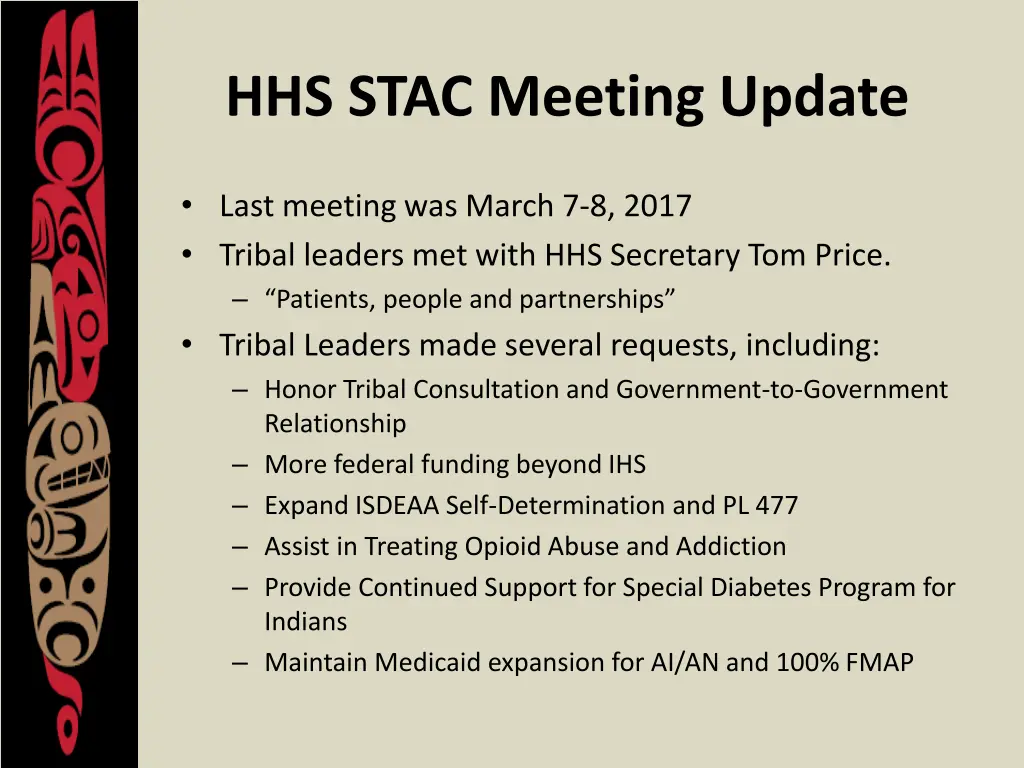 hhs stac meeting update