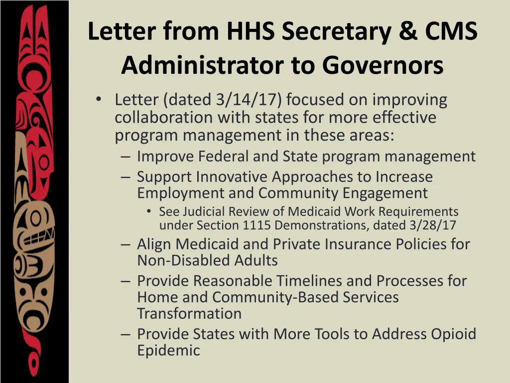 letter from hhs secretary cms administrator