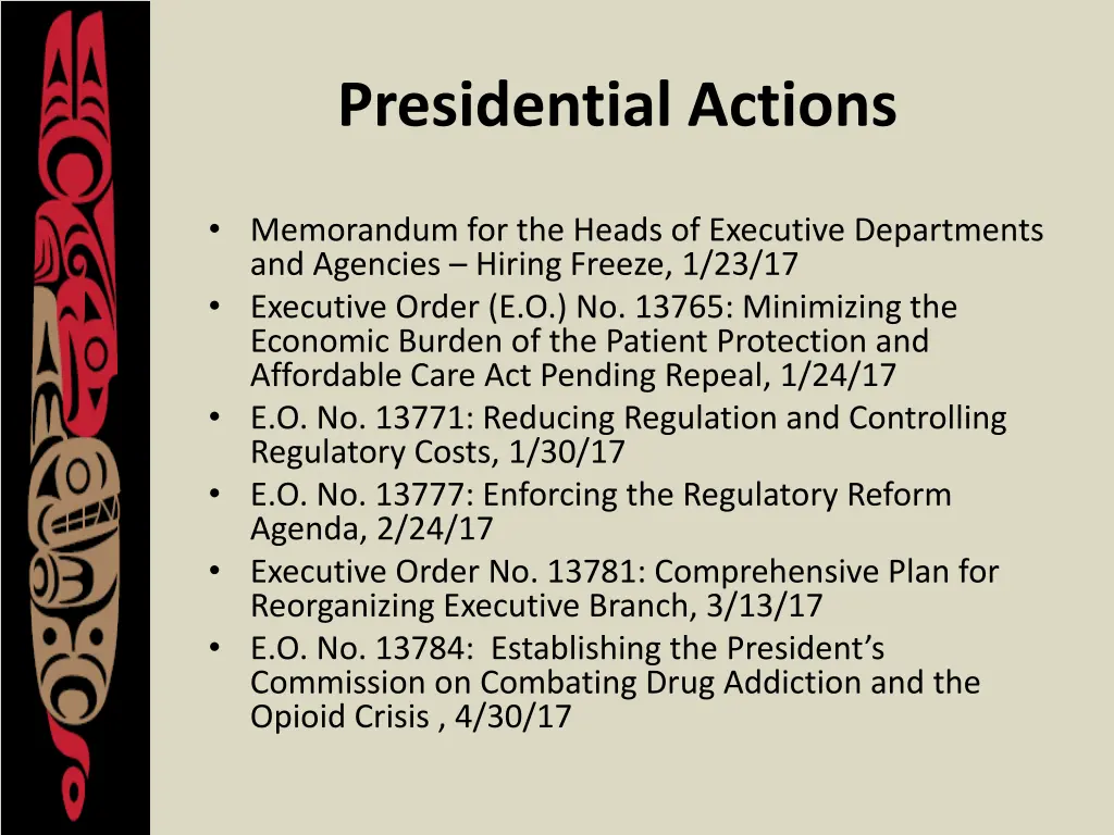 presidential actions