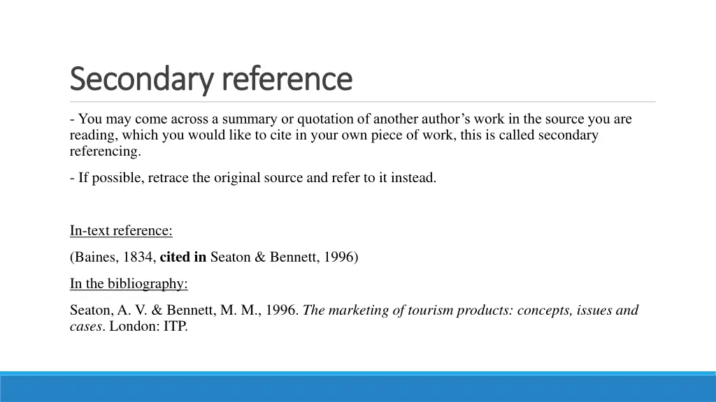 secondary secondaryreference