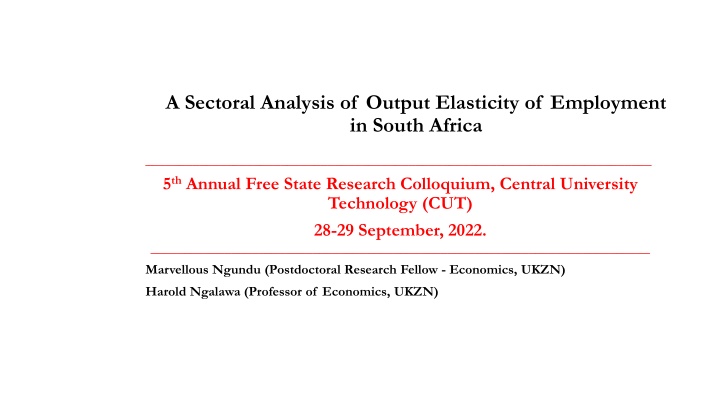 a sectoral analysis of output elasticity