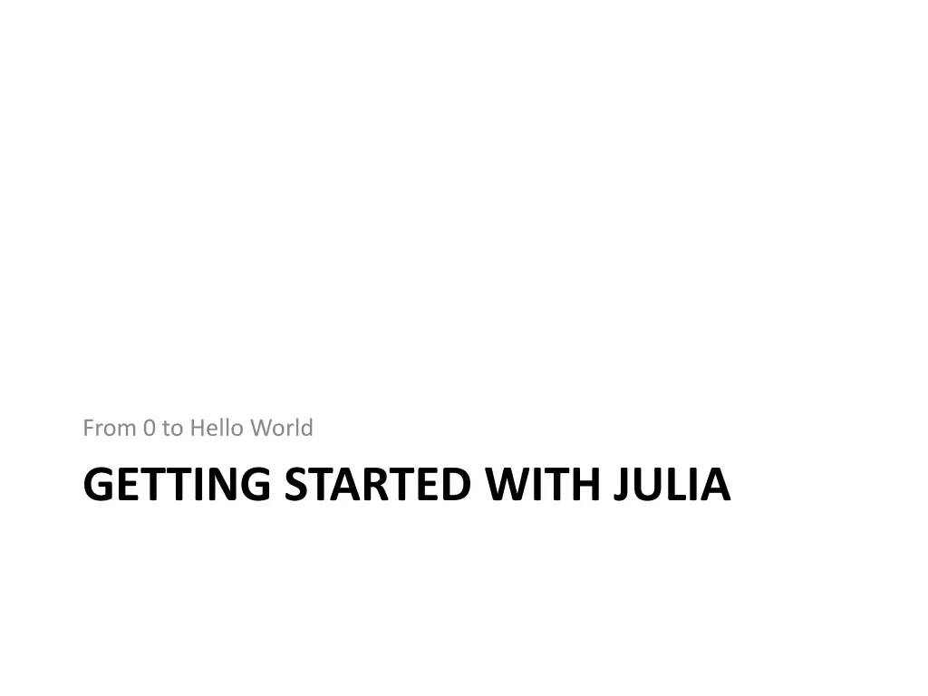 from 0 to hello world