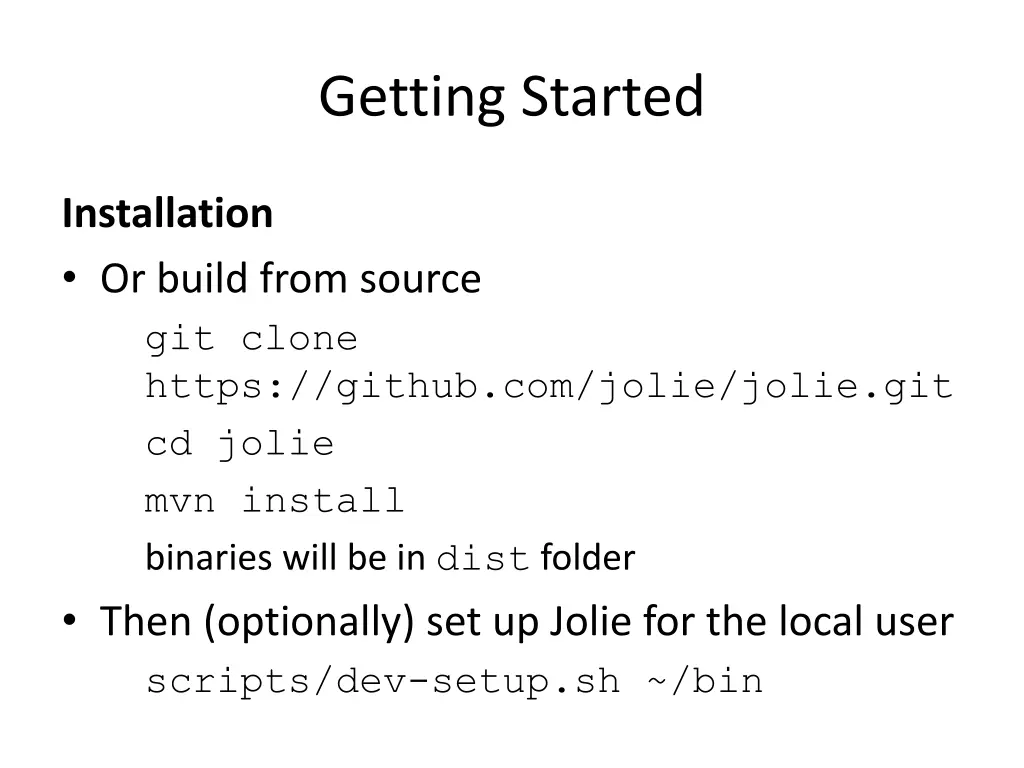 getting started 2