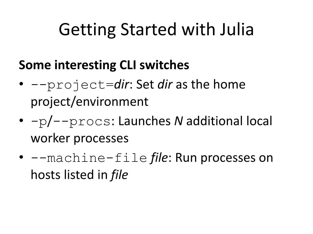 getting started with julia 2
