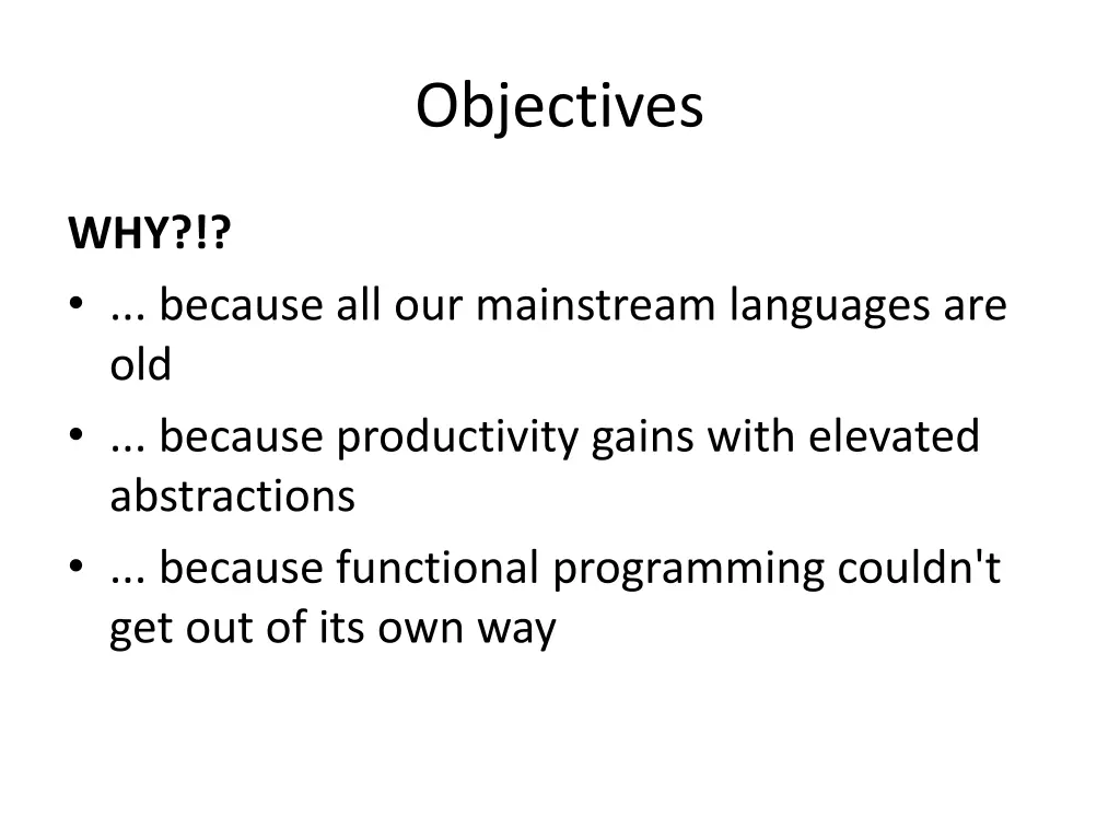 objectives 1