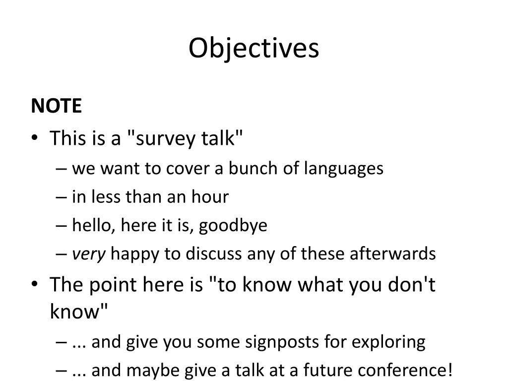 objectives 3