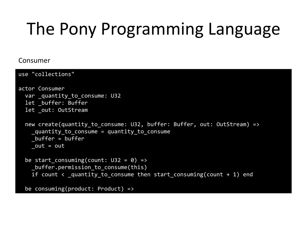 the pony programming language 5