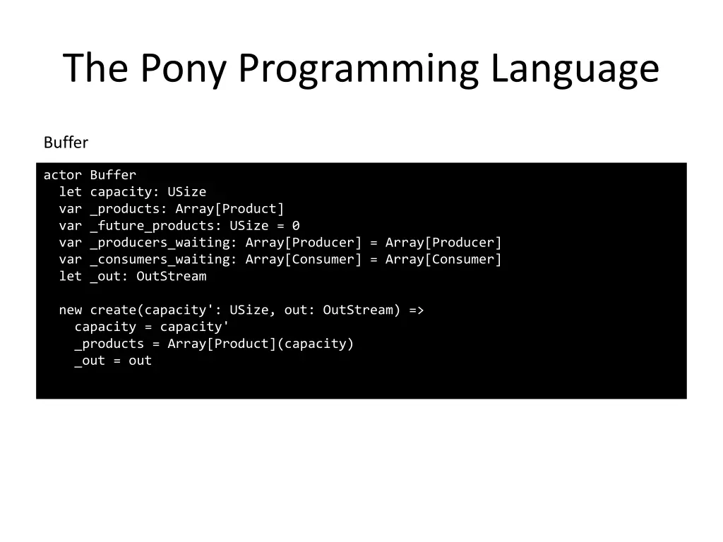 the pony programming language 6