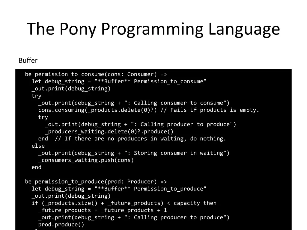 the pony programming language 7