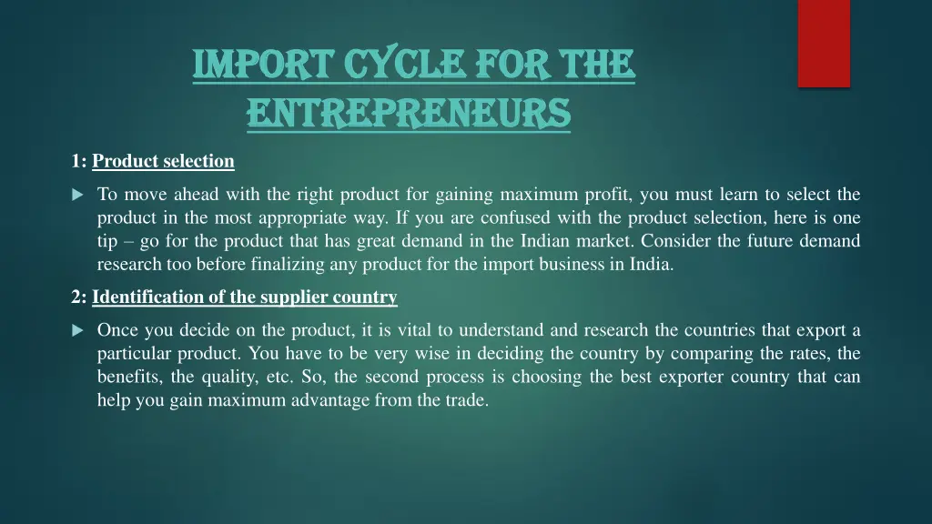 import cycle import cycle for the entrepreneurs