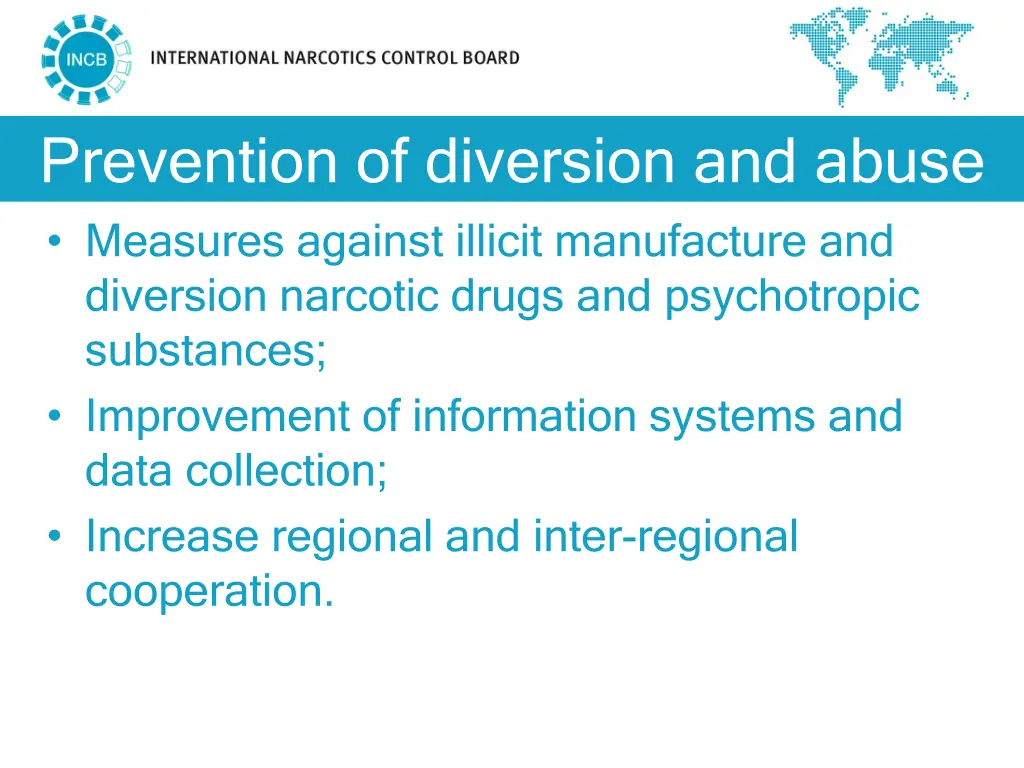 prevention of diversion and abuse measures