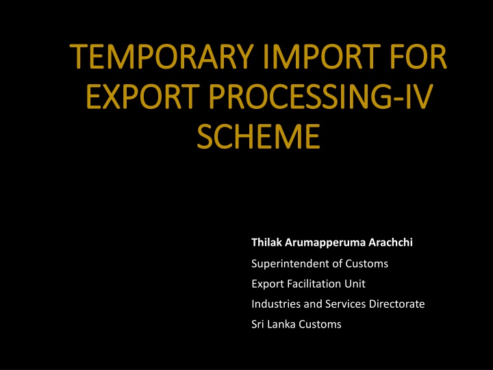 temporary temporary import export processing