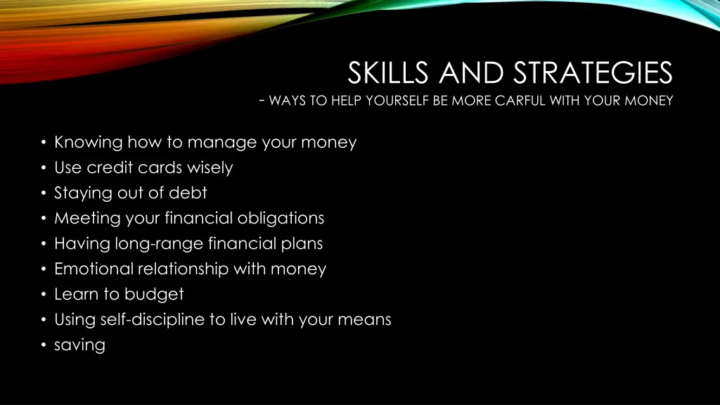 skills and strategies ways to help yourself