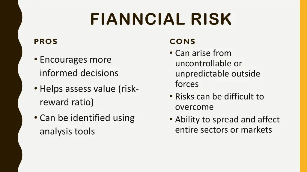 fianncial risk