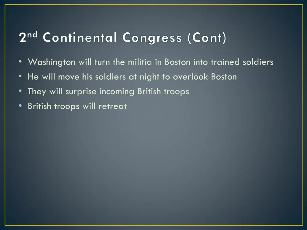 2 nd continental congress cont 1