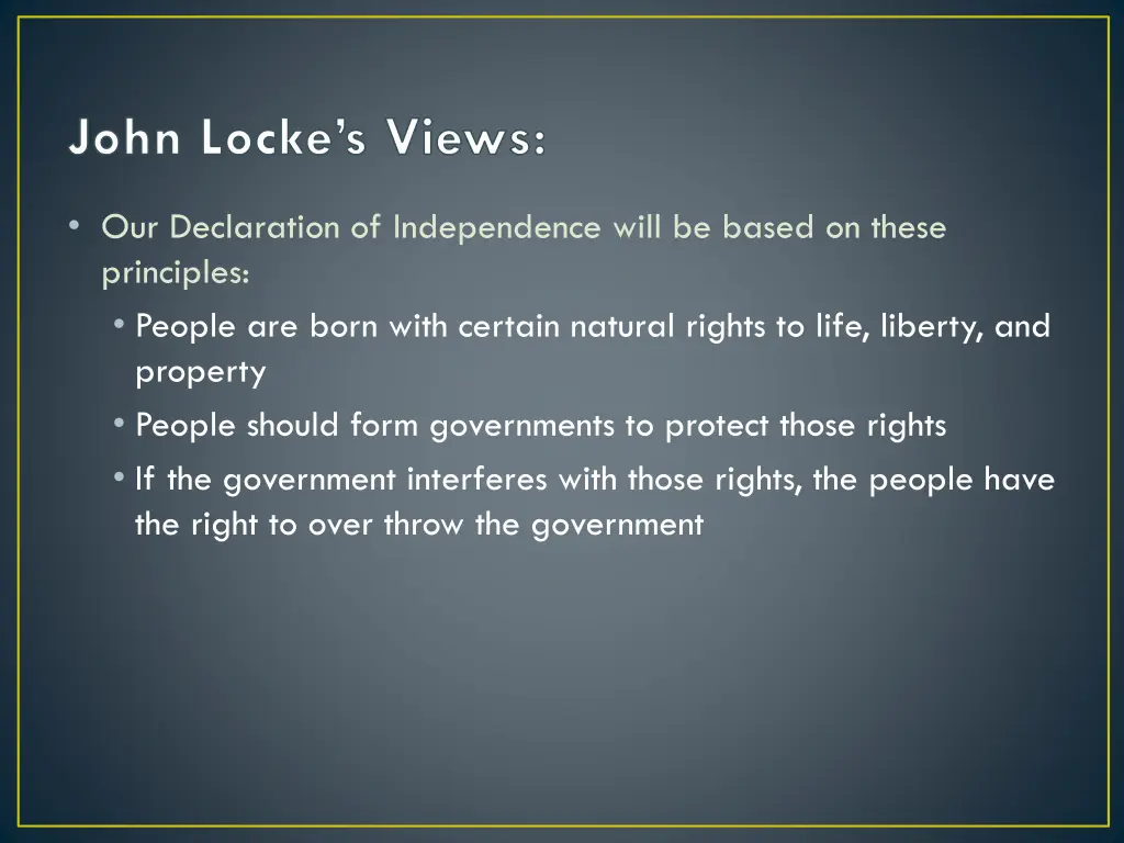 john locke s views
