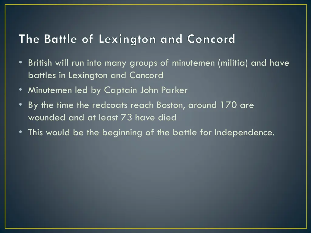 the battle of lexington and concord