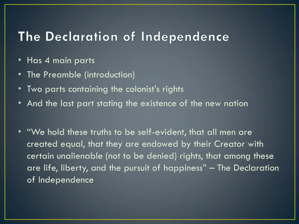 the declaration of independence