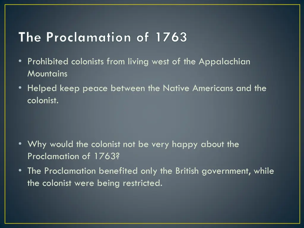 the proclamation of 1763