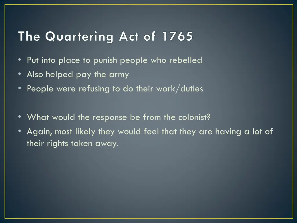 the quartering act of 1765